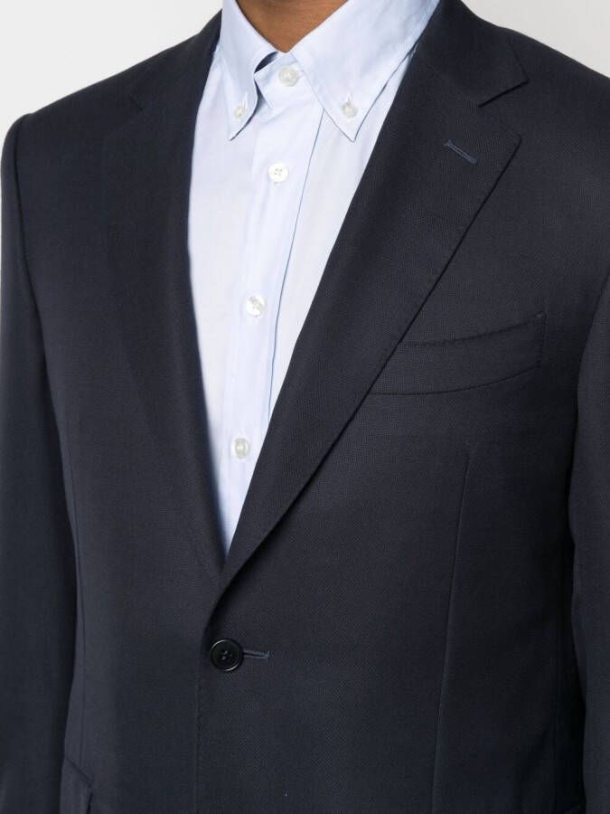 Canali Blazer met enkele rij knopen Blauw