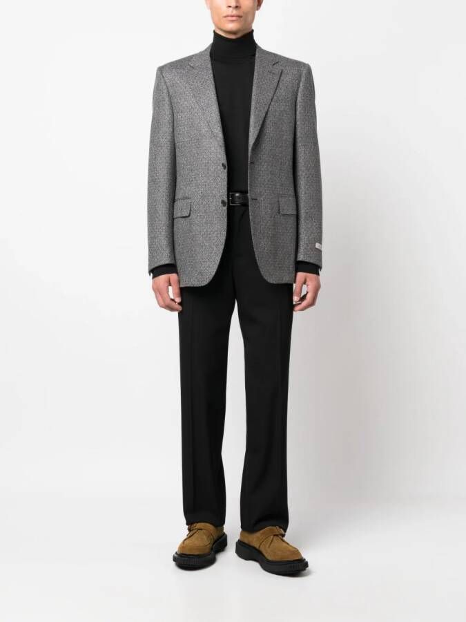 Canali Blazer met enkele rij knopen Grijs