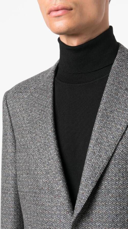 Canali Blazer met enkele rij knopen Grijs