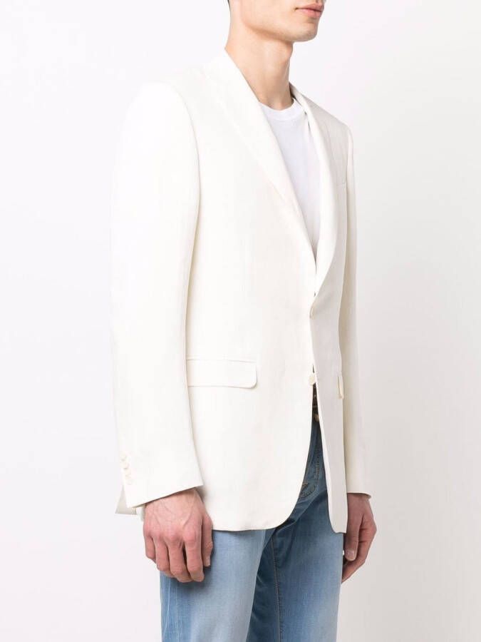 Canali Blazer met enkele rij knopen Wit
