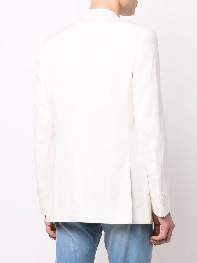 Canali Blazer met enkele rij knopen Wit