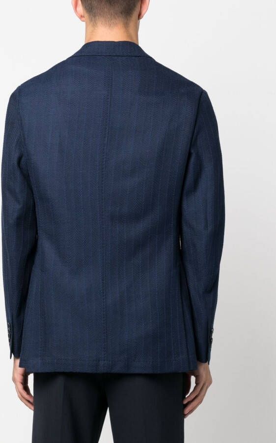 Canali Blazer met krijtstreep Blauw