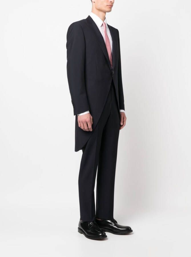 Canali Colbert met enkele rij knopen Blauw