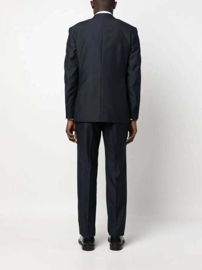 Canali Pak met dubbele rij knopen Blauw
