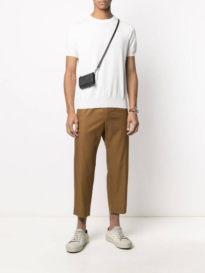 Canali Gebreid T-shirt Wit