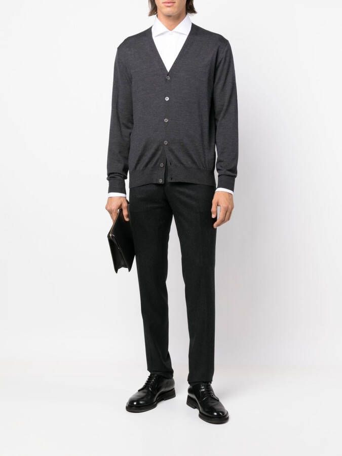 Canali Gebreid vest Grijs