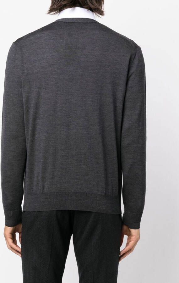 Canali Gebreid vest Grijs