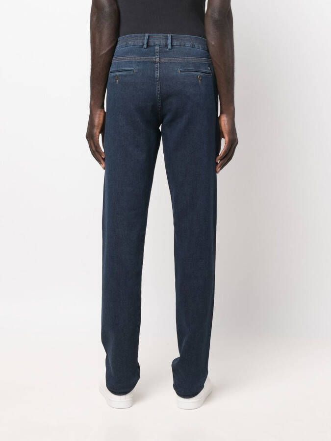 Canali Jeans met trekkoord Blauw