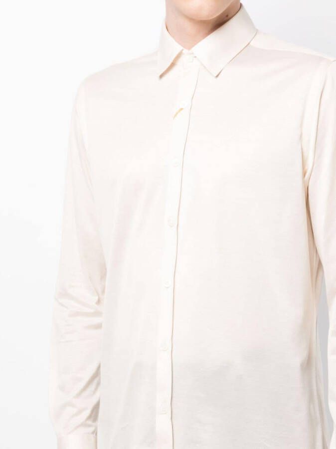 Canali Katoenen overhemd Wit