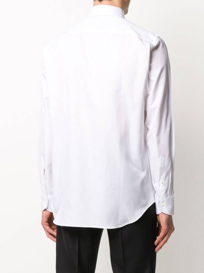 Canali Katoenen overhemd Wit