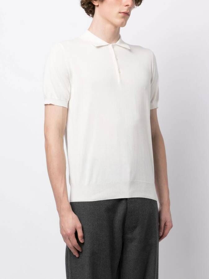 Canali Katoenen poloshirt Wit