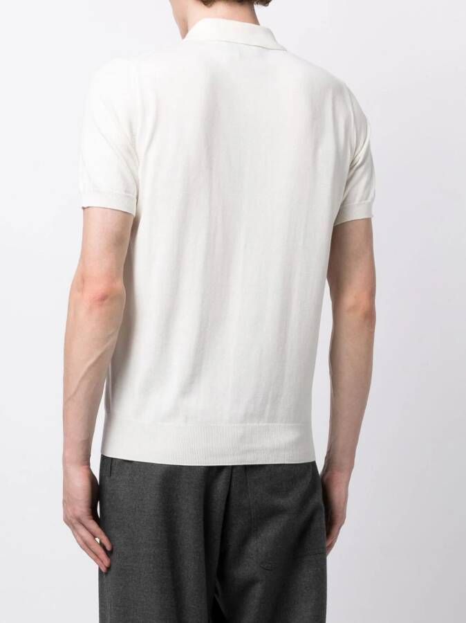 Canali Katoenen poloshirt Wit