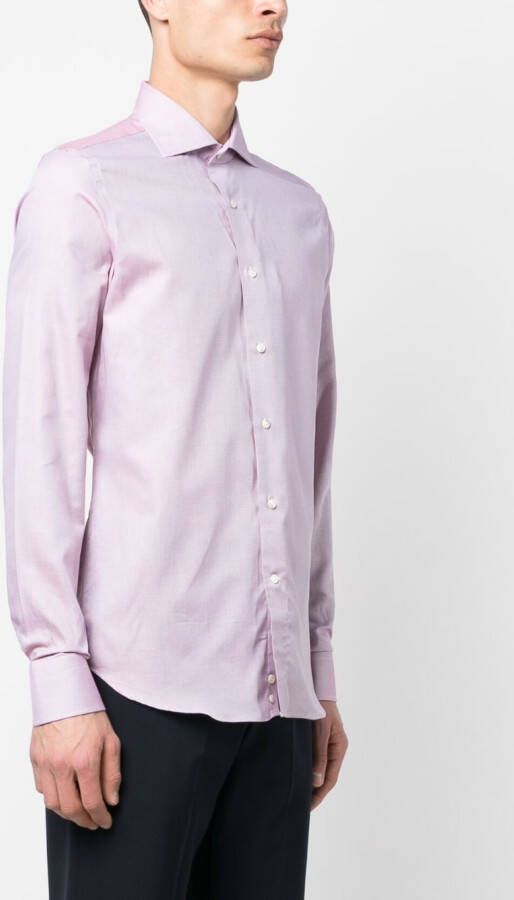 Canali Overhemd met knopen Roze