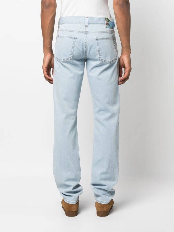 Canali Ruimvallende jeans Blauw