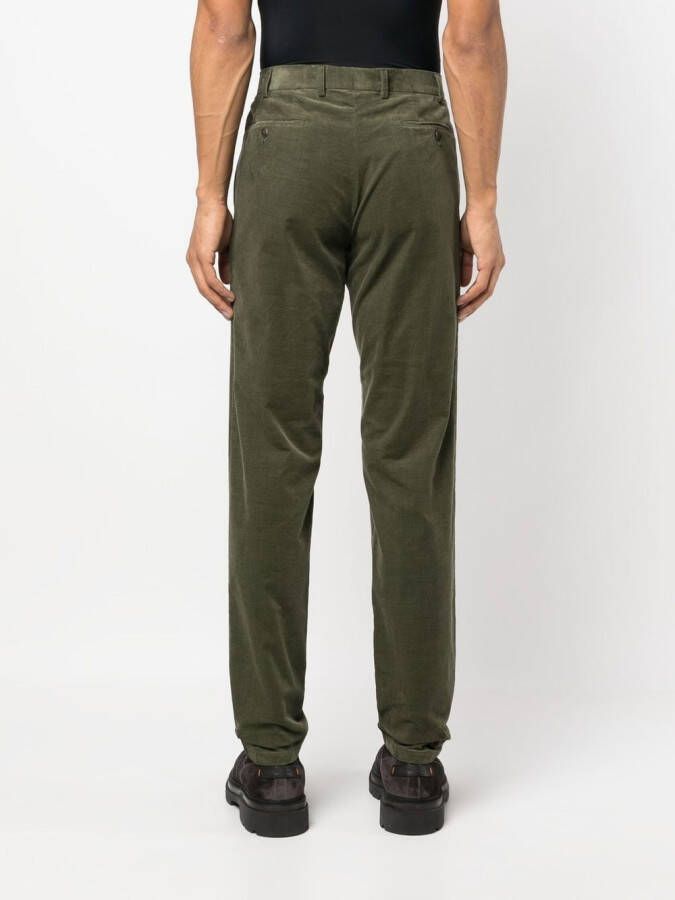Canali Slim-fit chino Groen