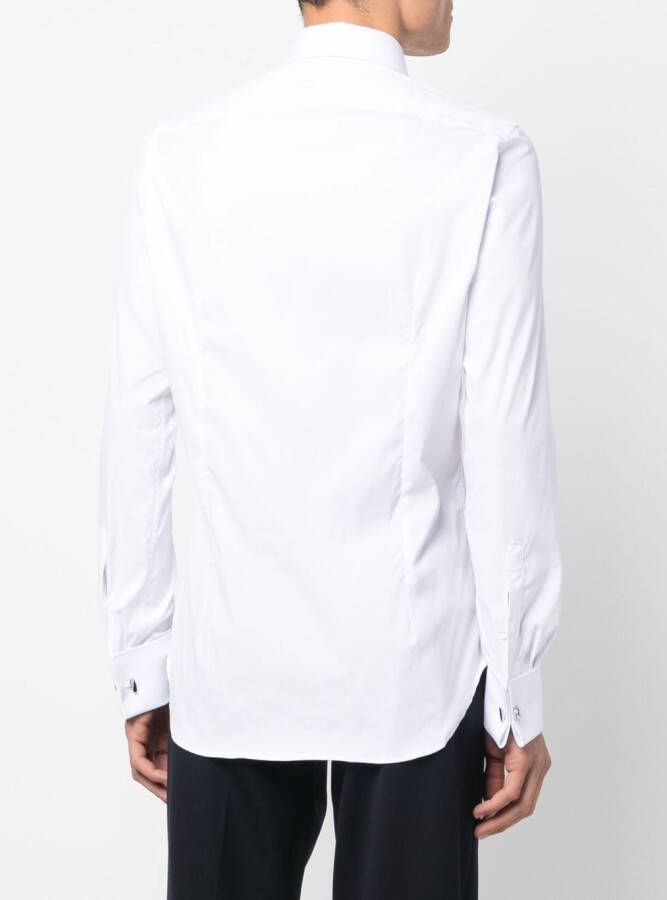 Canali Overhemd met gespreide kraag Wit