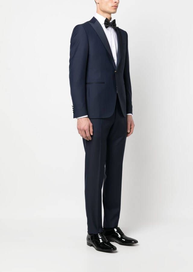 Canali Pak met enkele rij knopen Blauw