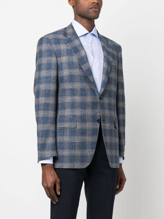 Canali Blazer met enkele rij knopen Blauw