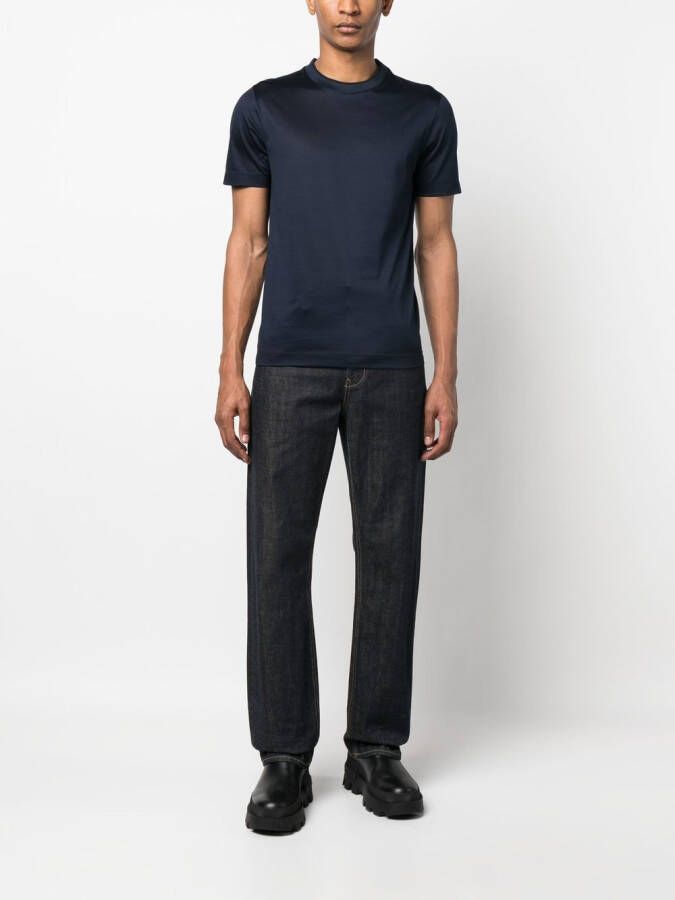 Canali T-shirt met ronde hals Blauw