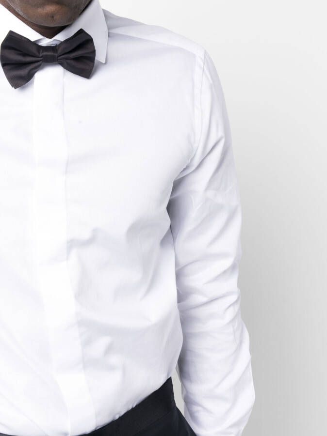 Canali Shirtjack met verborgen sluiting Wit