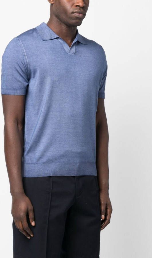 Canali Poloshirt Blauw