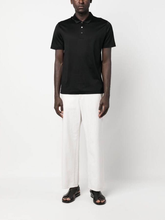 Canali Poloshirt Zwart