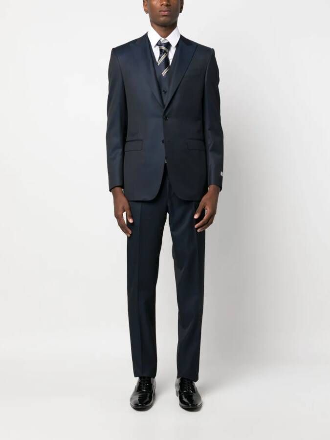 Canali Wollen pak Blauw