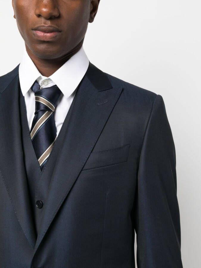 Canali Wollen pak Blauw