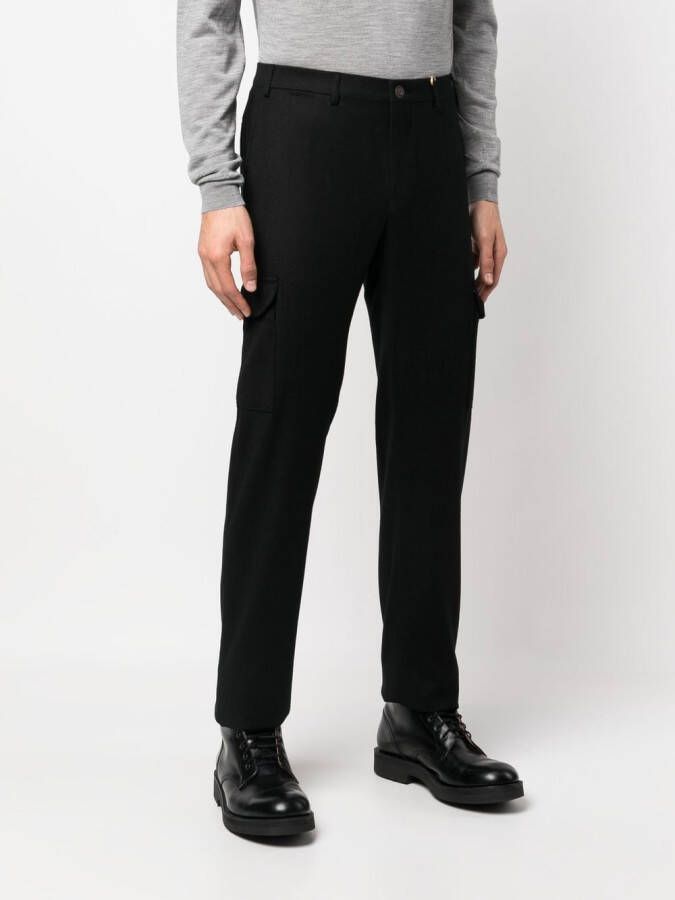 Canali Slim-fit broek Zwart