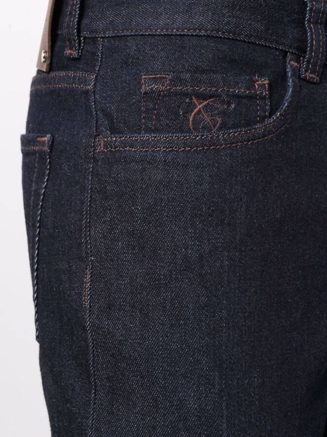 Canali Slim-fit jeans Blauw