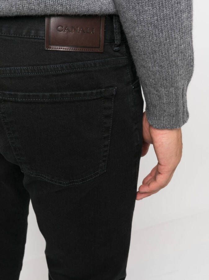 Canali Slim-fit jeans Zwart