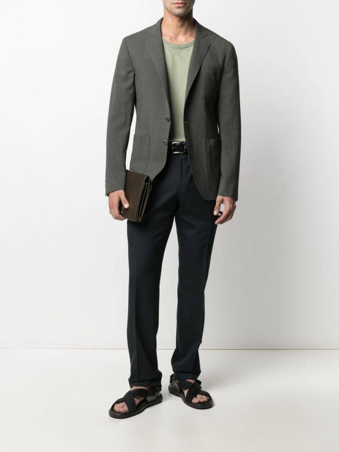 Canali Slim-fit pantalon Blauw