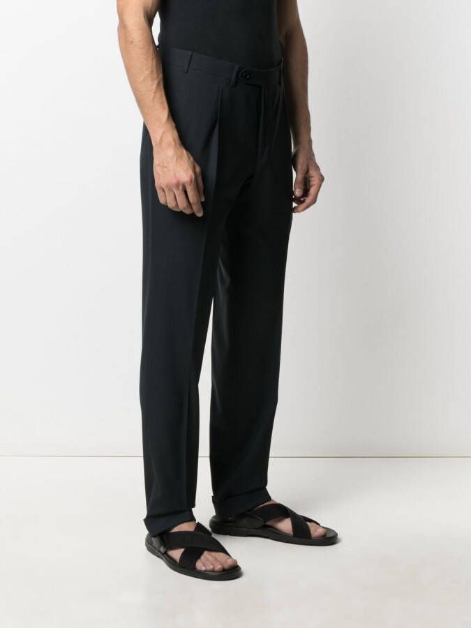 Canali Slim-fit pantalon Blauw