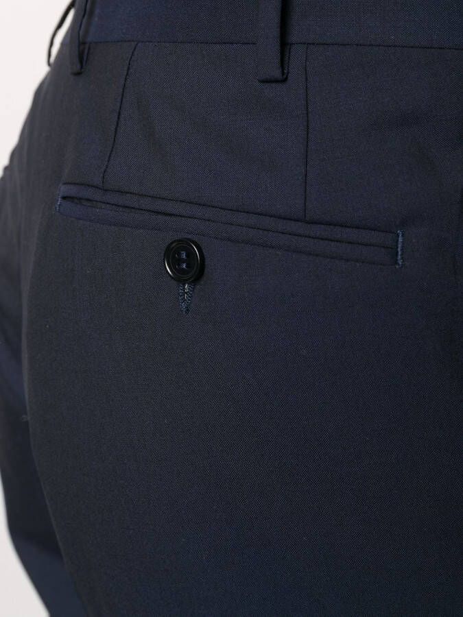 Canali Slim-fit pantalon Blauw