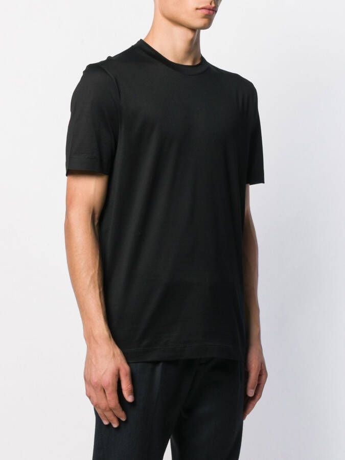 Canali Slim-fit T-shirt Zwart