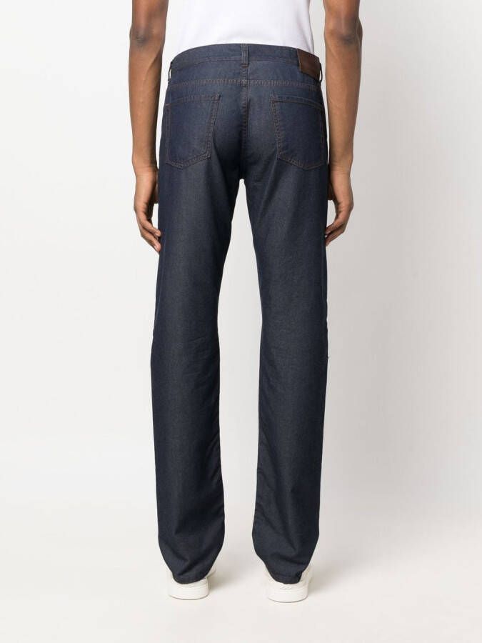 Canali Straight jeans Blauw