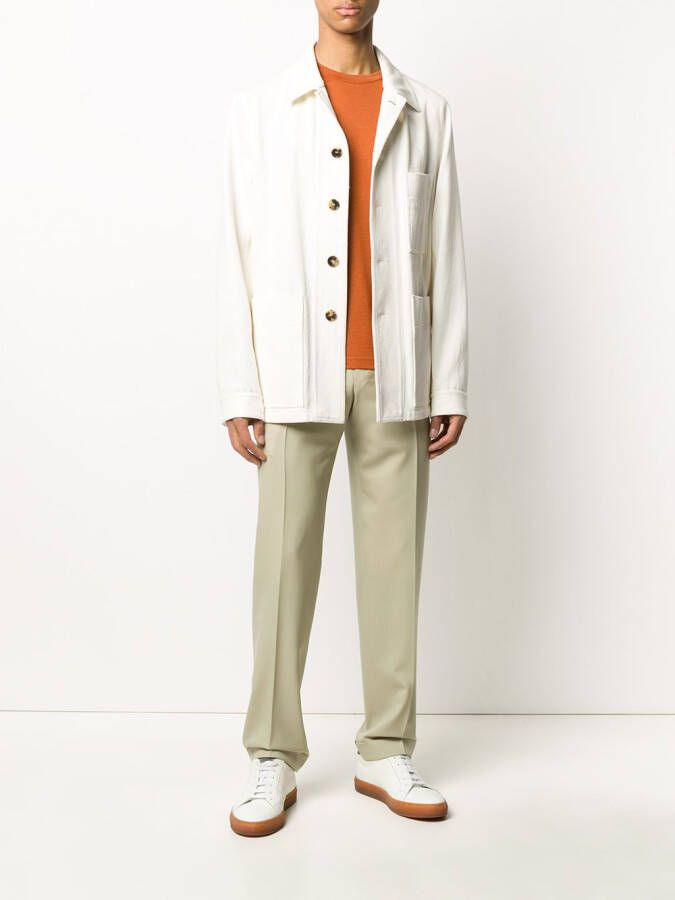 Canali Straight pantalon Beige