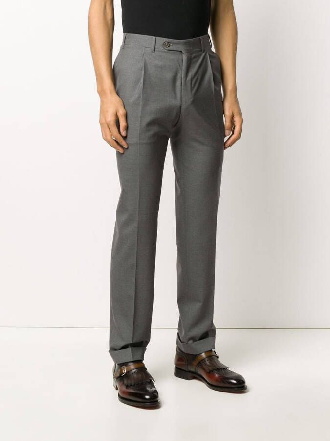 Canali Straight pantalon Grijs