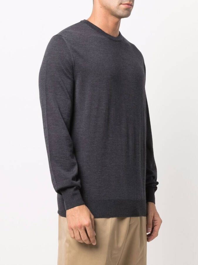 Canali Sweater met ronde hals Grijs