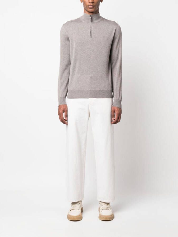 Canali Trui met ritsdetail Bruin
