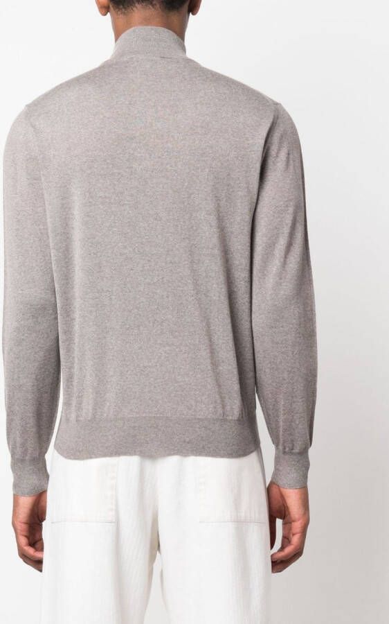 Canali Trui met ritsdetail Bruin