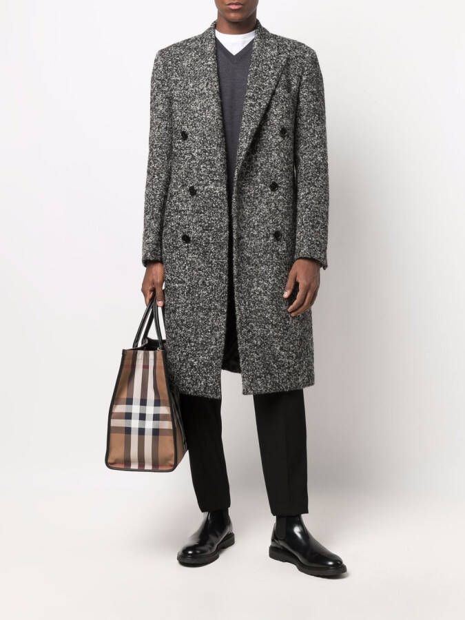 Canali Trui met V-hals Grijs