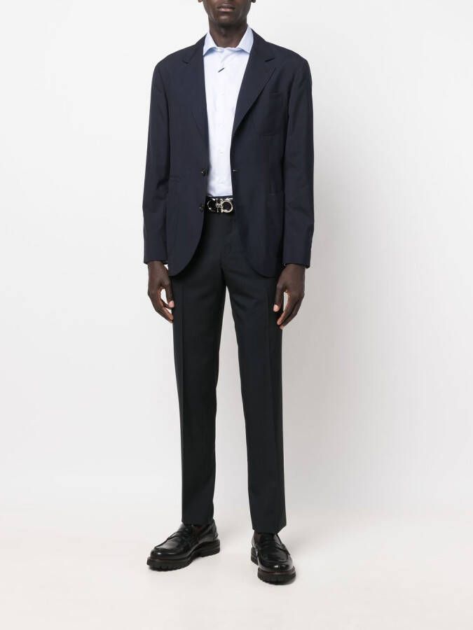 Canali Wollen pantalon Blauw