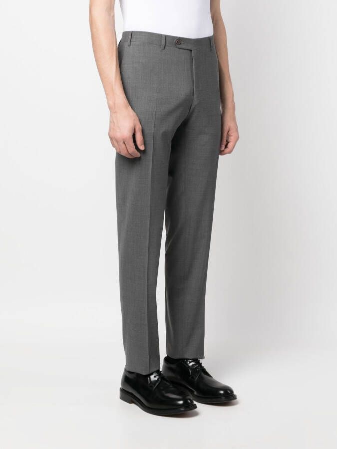 Canali Pantalon van wolmix Grijs