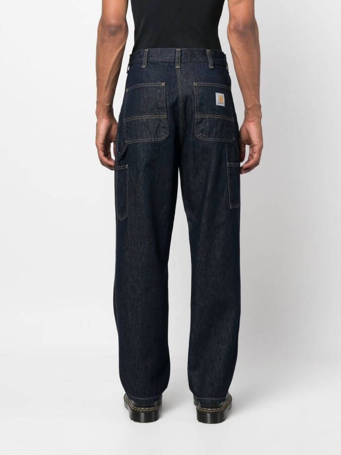 Carhartt WIP Broek met logopatch Blauw