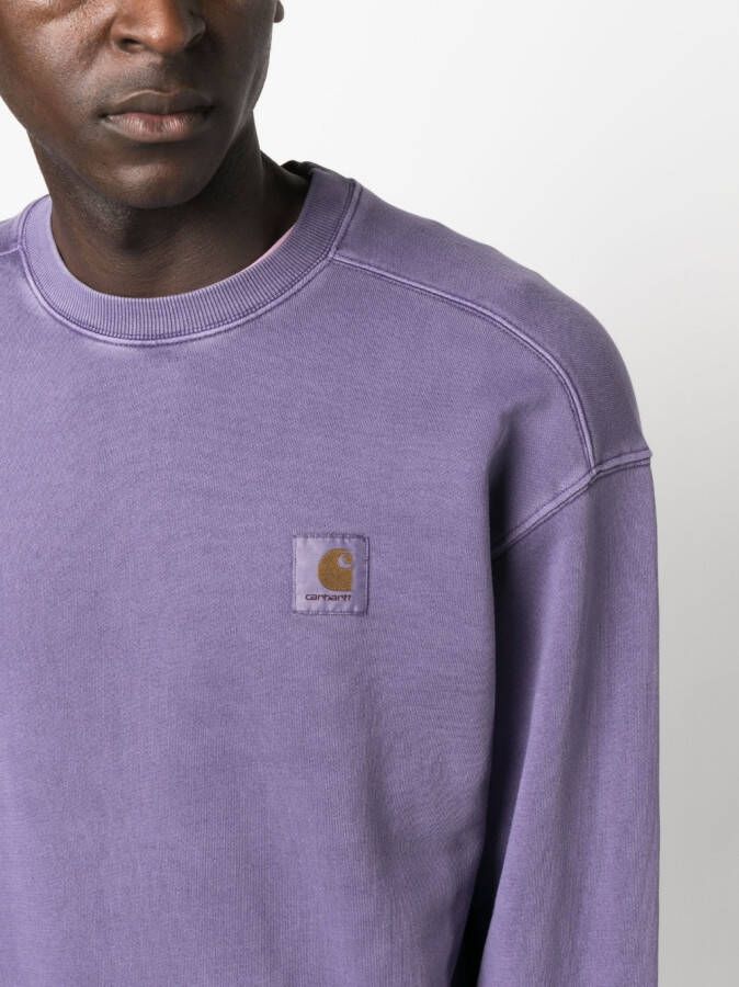Carhartt WIP Sweater met logopatch Paars