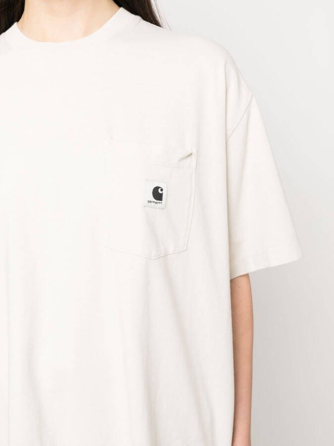 Carhartt WIP T-shirt met borstzak Beige