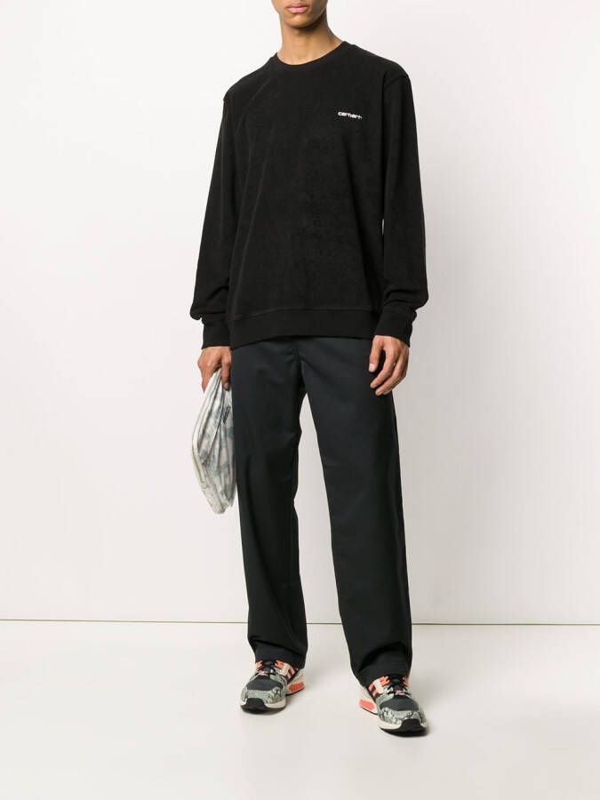 Carhartt WIP Chino met logo Zwart