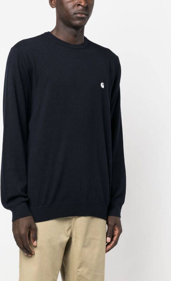 Carhartt WIP Trui met geborduurd logo Blauw