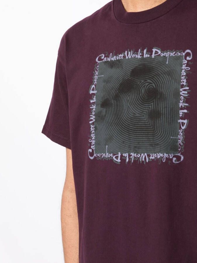 Carhartt WIP T-shirt met print Paars